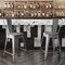 Flash Furniture 24" Silver Metal Counter Stool-Gray Poly Seat CH-31320-24GB-SIL-PL2G-GG - alternate 5